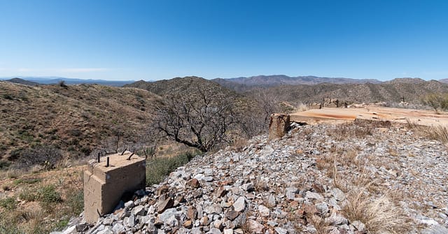 Some foundational remains near the upper mineshaft